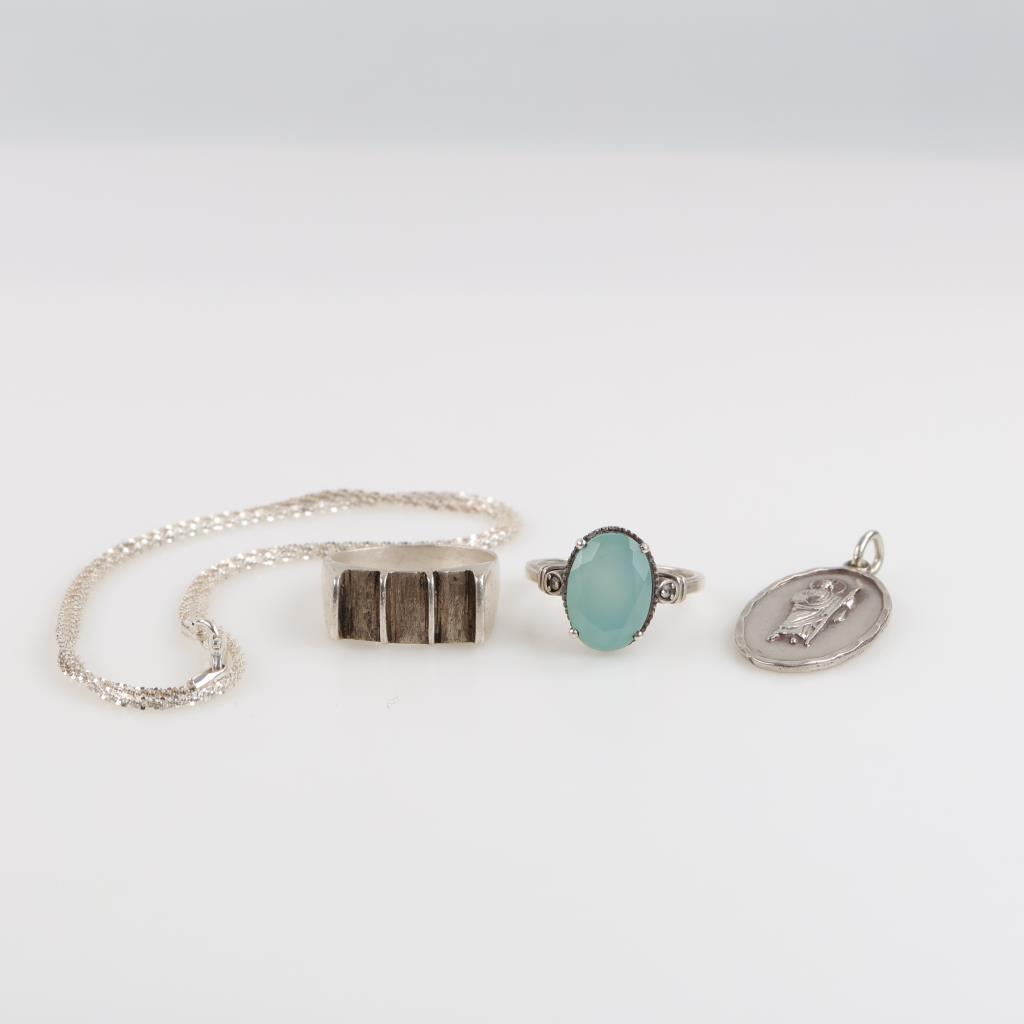 Silver Jewelry, 4 Pieces