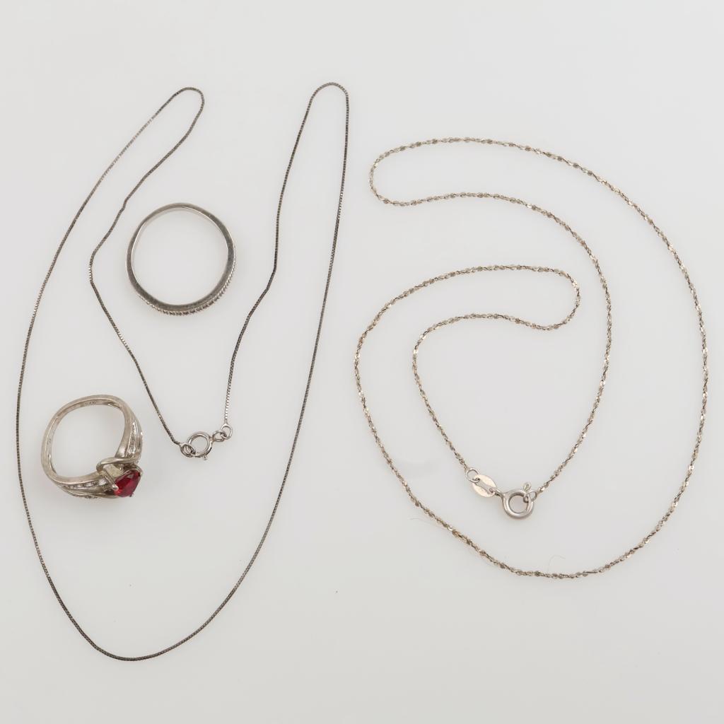 Silver Jewelry, 4 Pieces