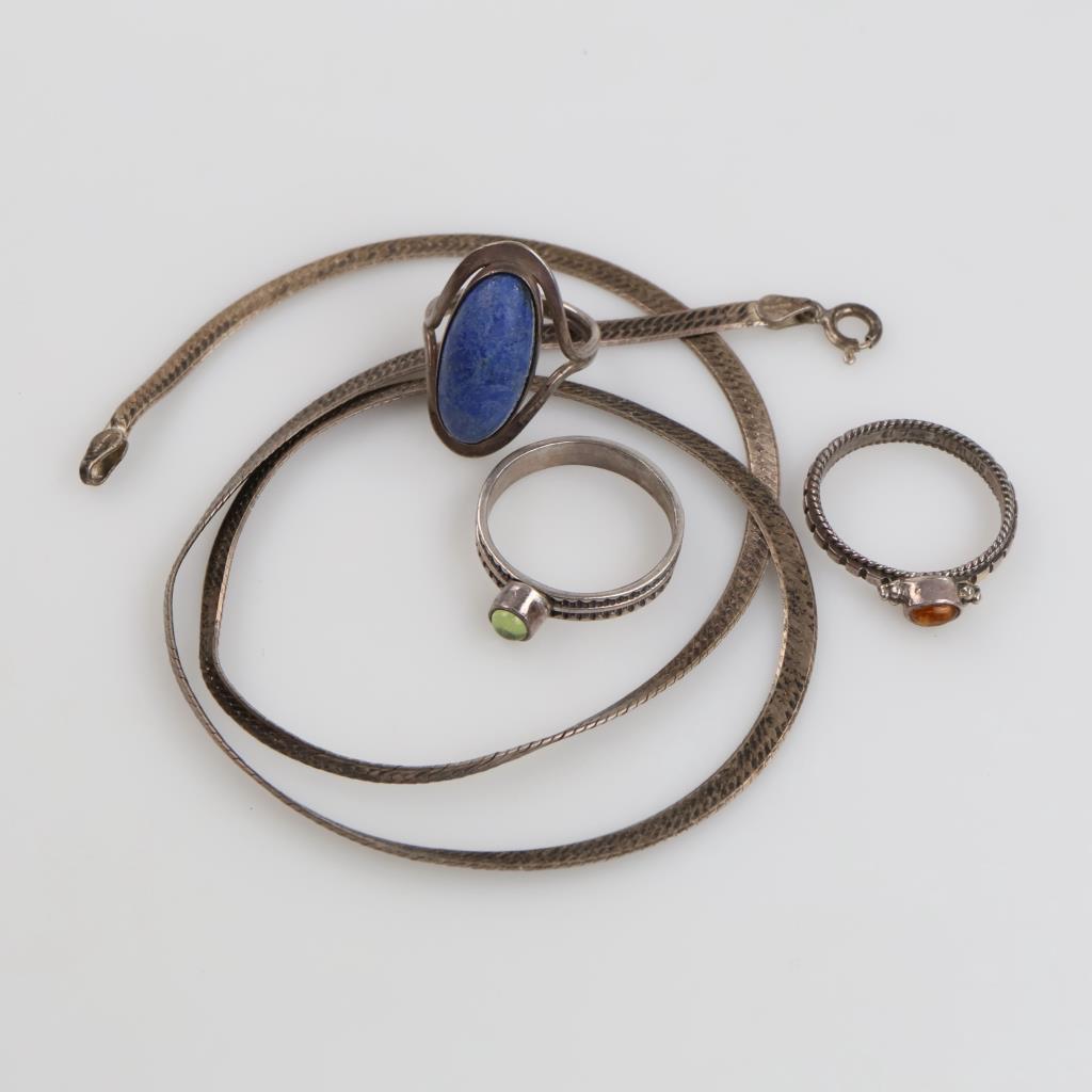 Silver Jewelry, 4 Pieces