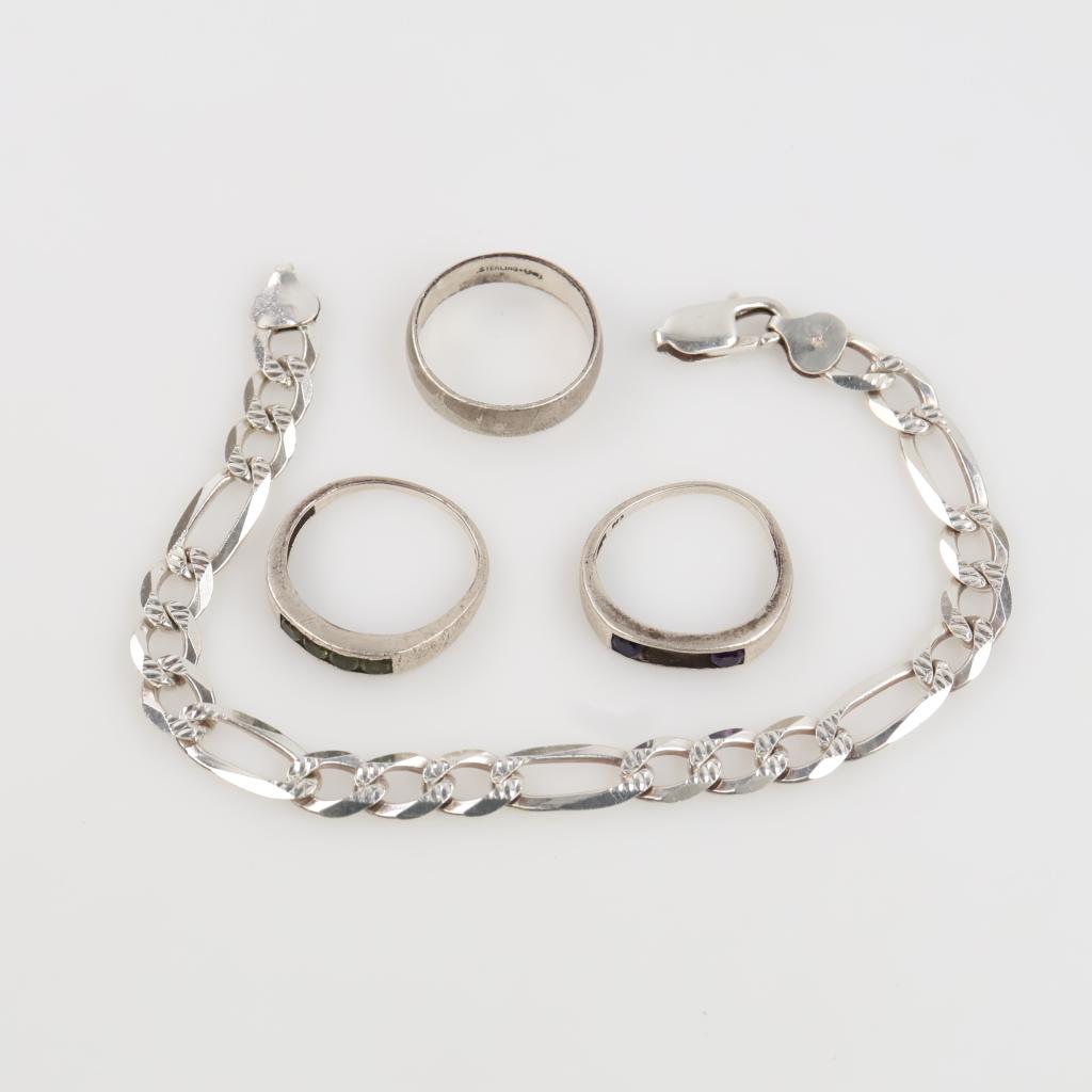 Silver Jewelry, 4 Pieces