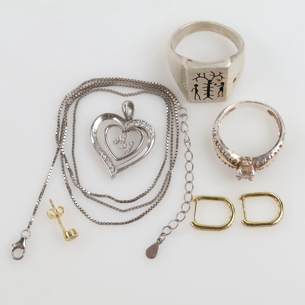 Silver Jewelry, 7 Pieces
