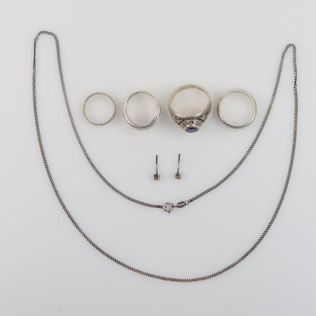 Silver Jewelry, 7 Pieces