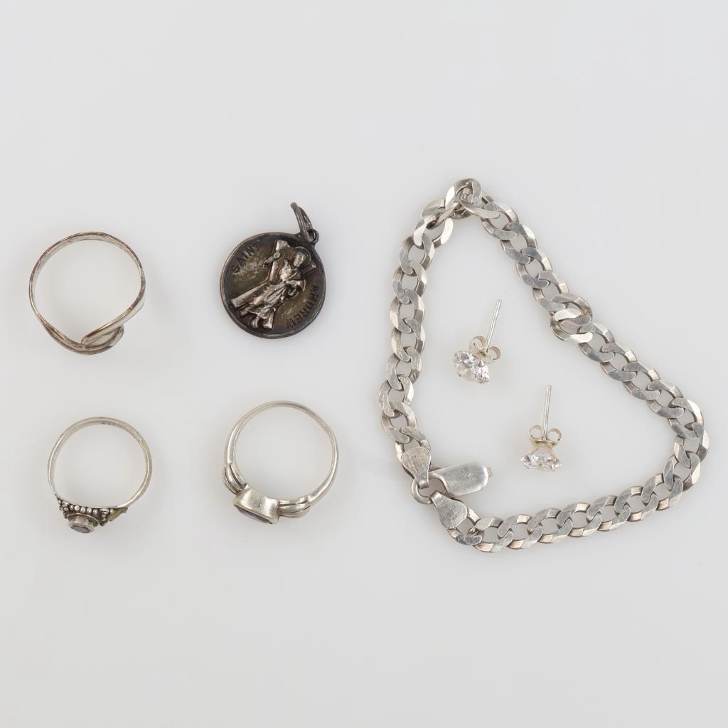 Silver Jewelry, 7 Pieces