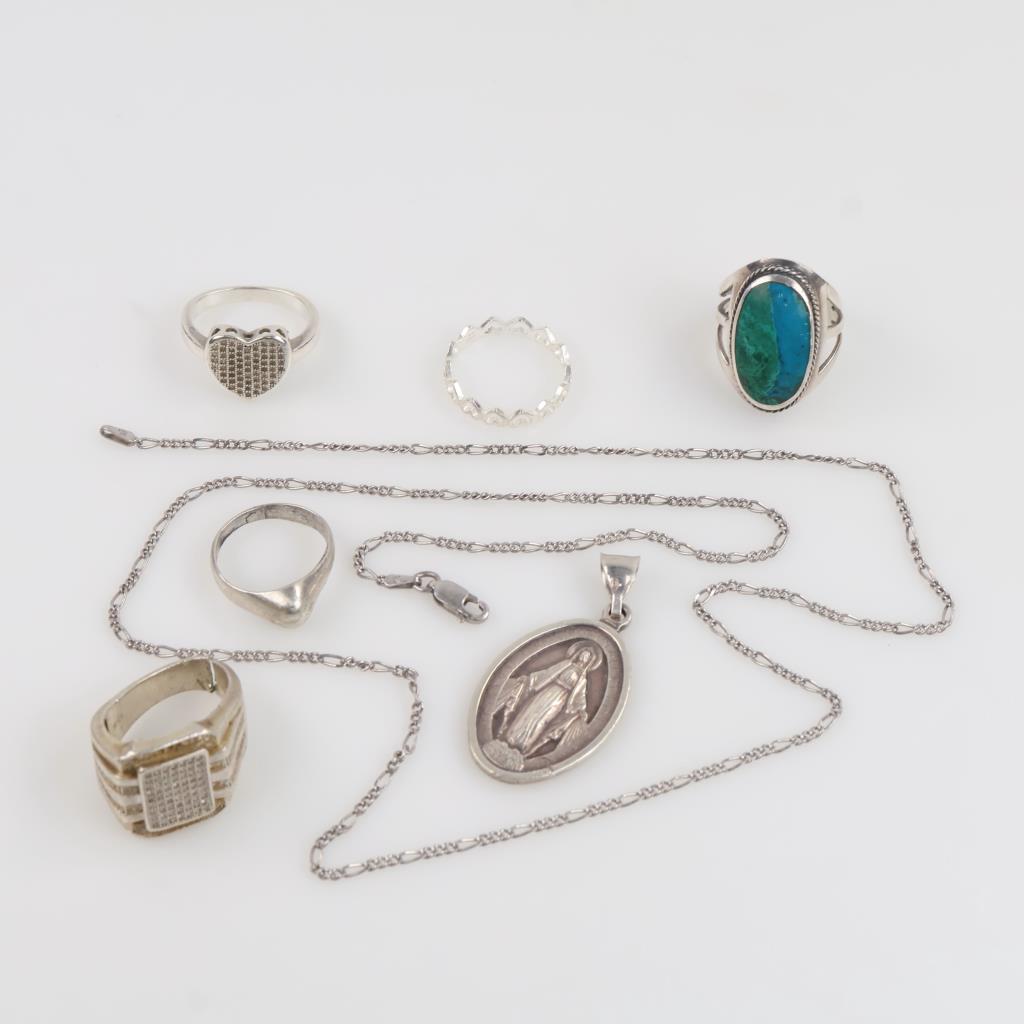 Silver Jewelry, 7 Pieces