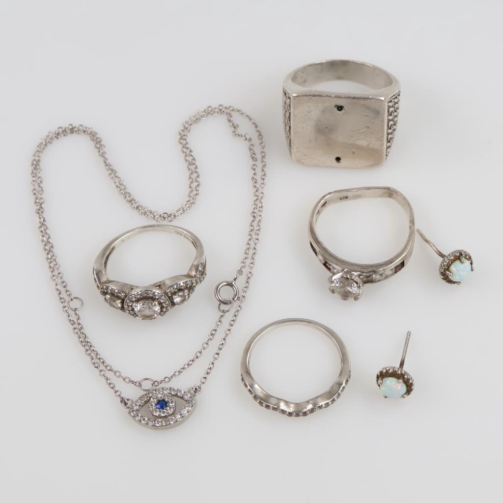 Silver Jewelry, 7 Pieces
