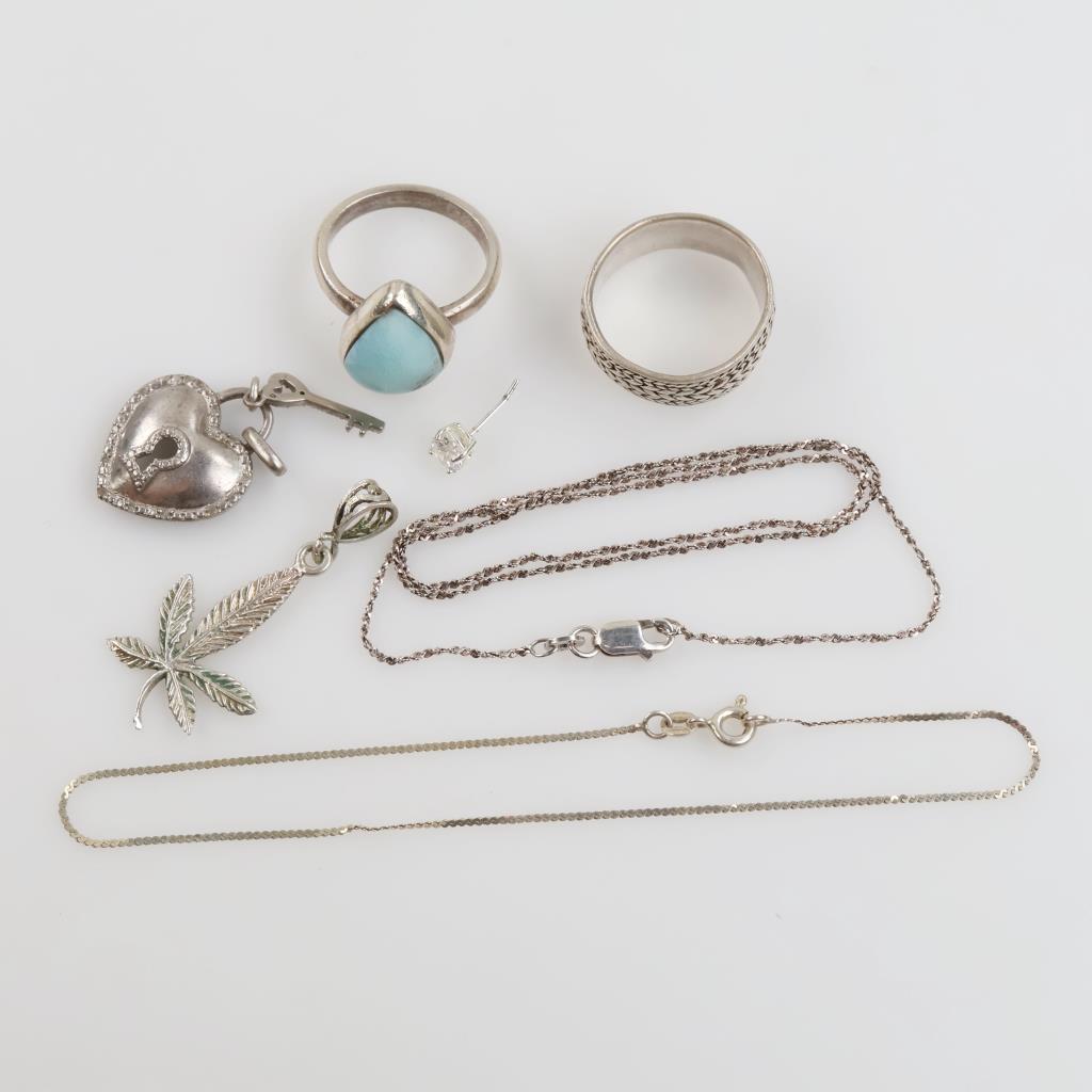 Silver Jewelry, 7 Pieces