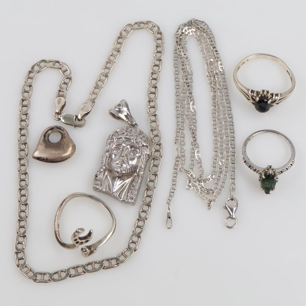 Silver Jewelry, 7 Pieces