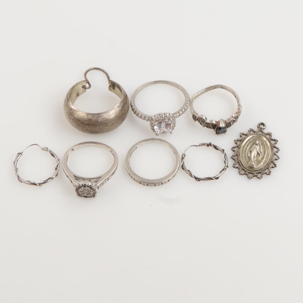 Silver Jewelry, 8 Pieces