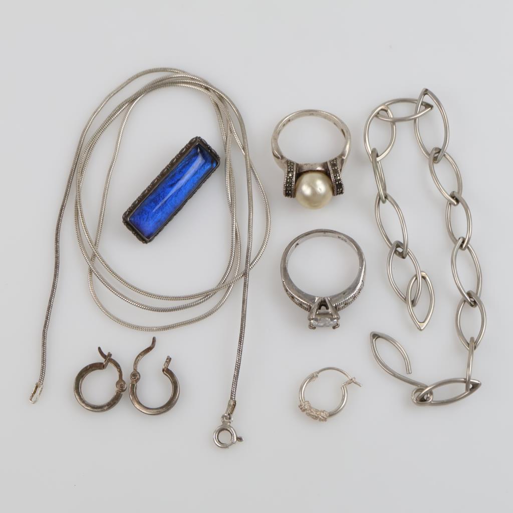 Silver Jewelry, 8 Pieces