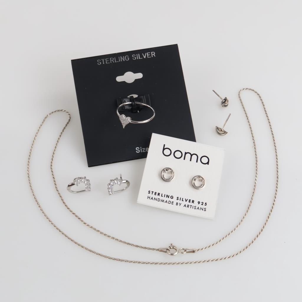 Silver Jewelry, 8 Pieces