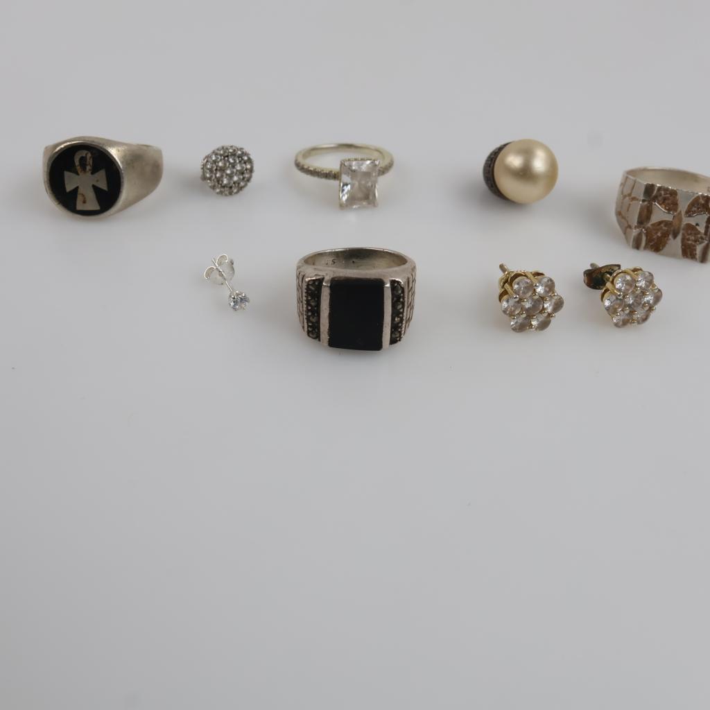 Silver 9 Silver Jewelry, 9 Pieces | Property Room