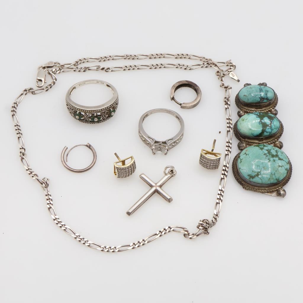Silver 9 Silver Jewelry, 9 Pieces | Property Room