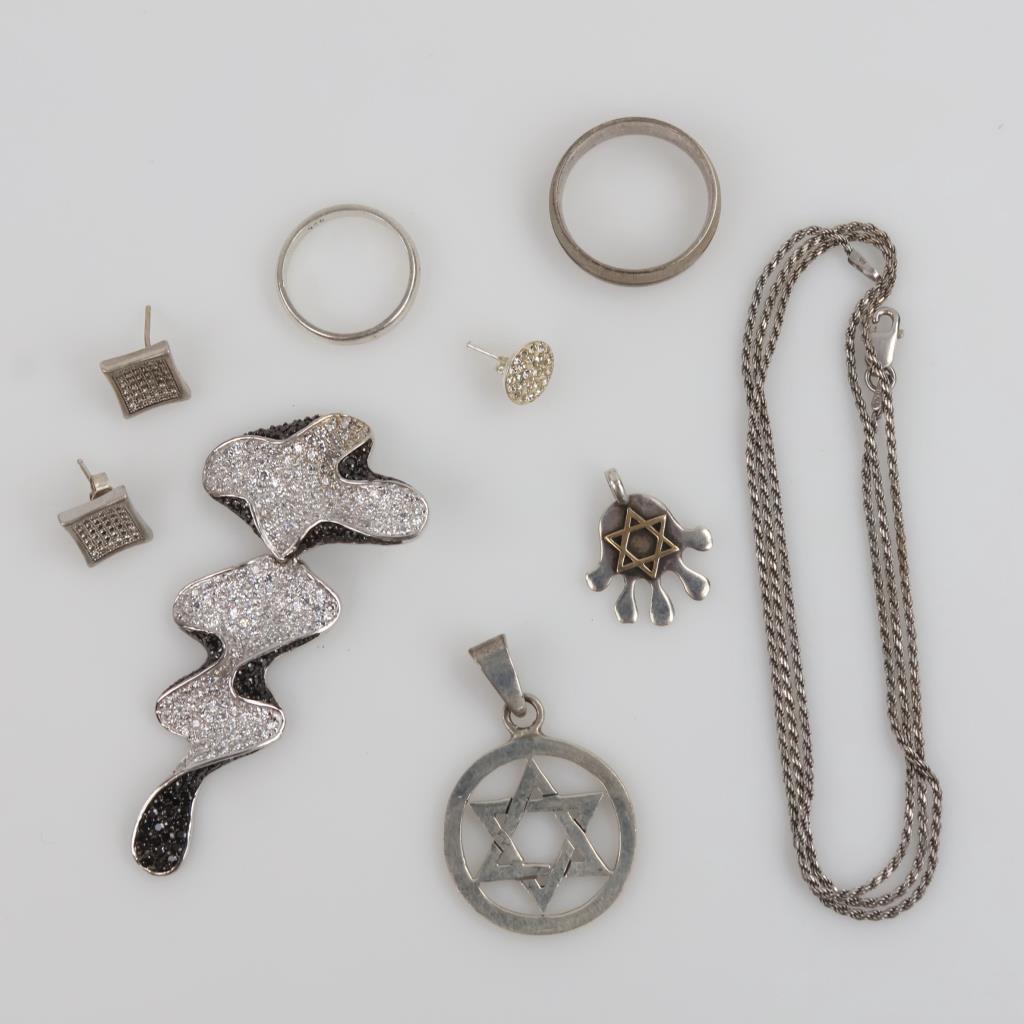 Silver Jewelry, 9 Pieces