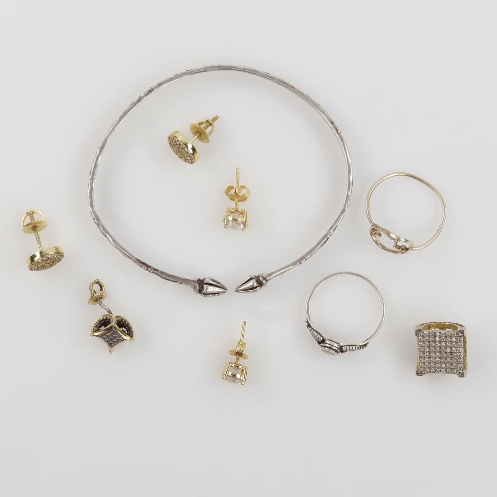 Silver Jewelry, 9 Pieces
