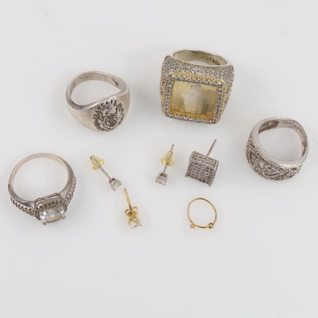 Silver Jewelry, 9 Pieces