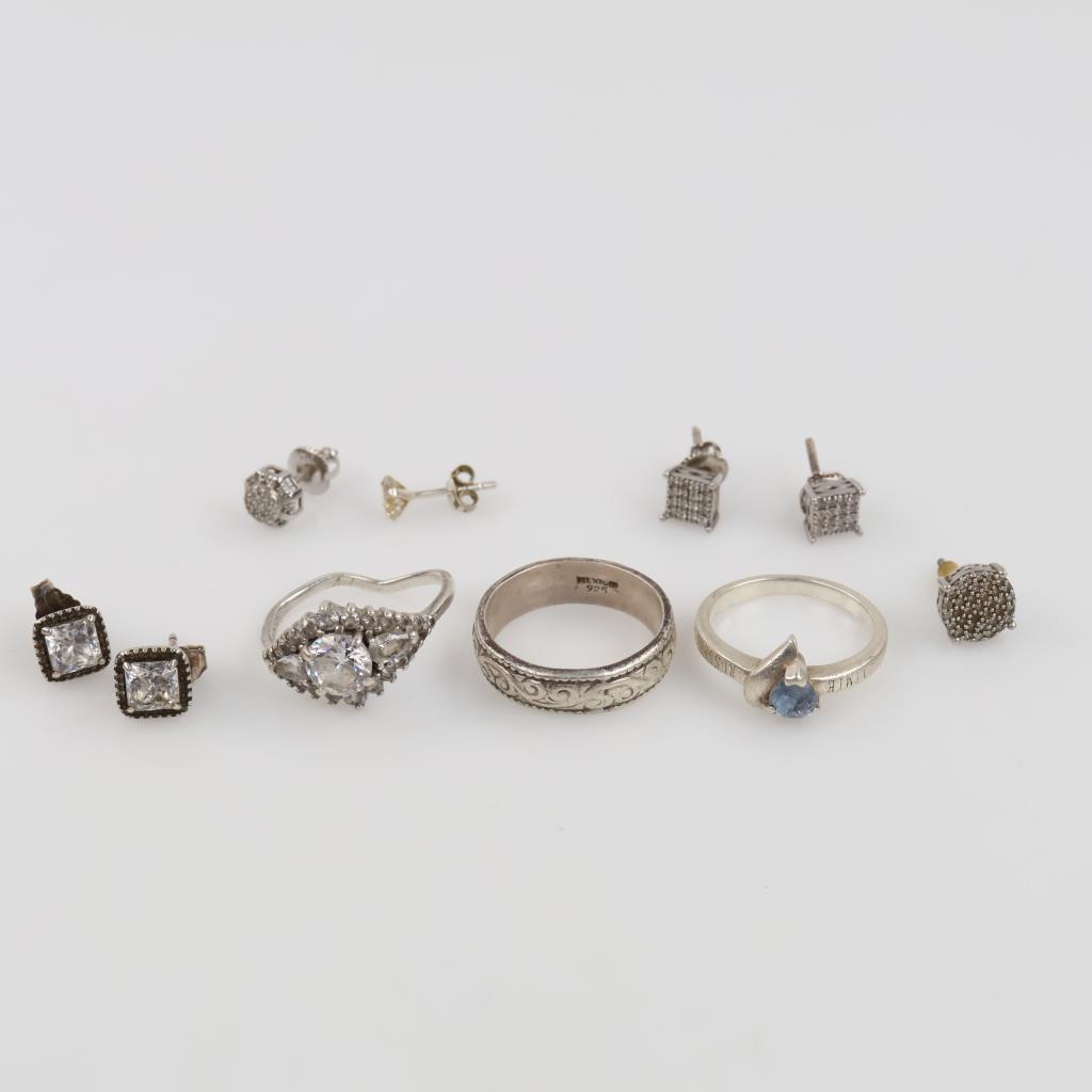 Silver Jewelry Including Pandora, 10 Pieces