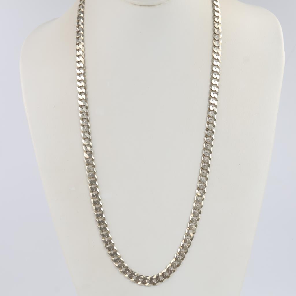Silver Textured Necklace