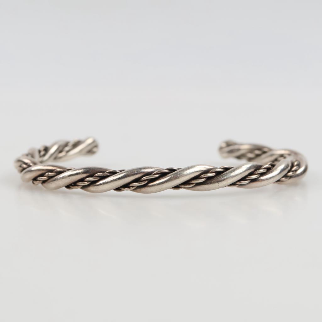 Silver Twisted Cuff