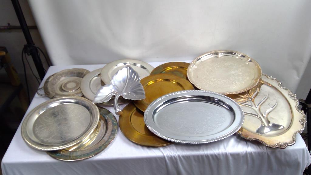 Silver-plated Tableware And Serving Platters 11 Pieces