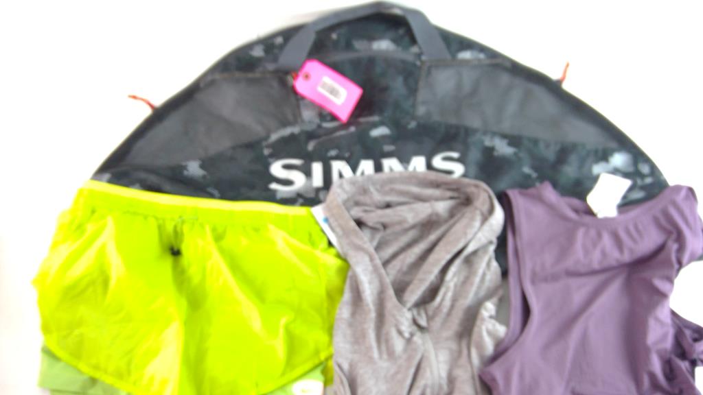 Simms Sport Bag With Nike Shorts & More Clothinf, 4 Pieces | Property Room