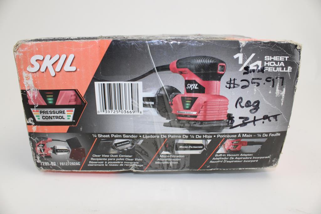 Skil 1/4 Sheet Palm Sander (Model 729202) Property Room