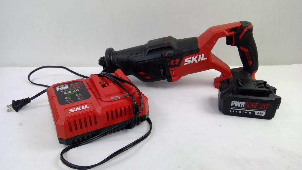 Skill Recip Saw, Charger, Battery