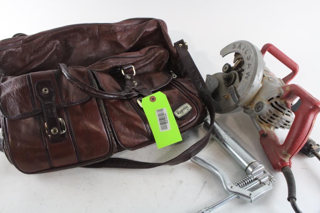 Skilsaw Circular Saw, Grease Gun & More, 3 Pieces Property Room