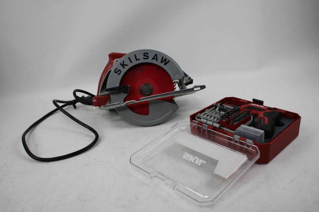 Skilsaw Corded Circular Saw & Rechargable 4V Screwdriver