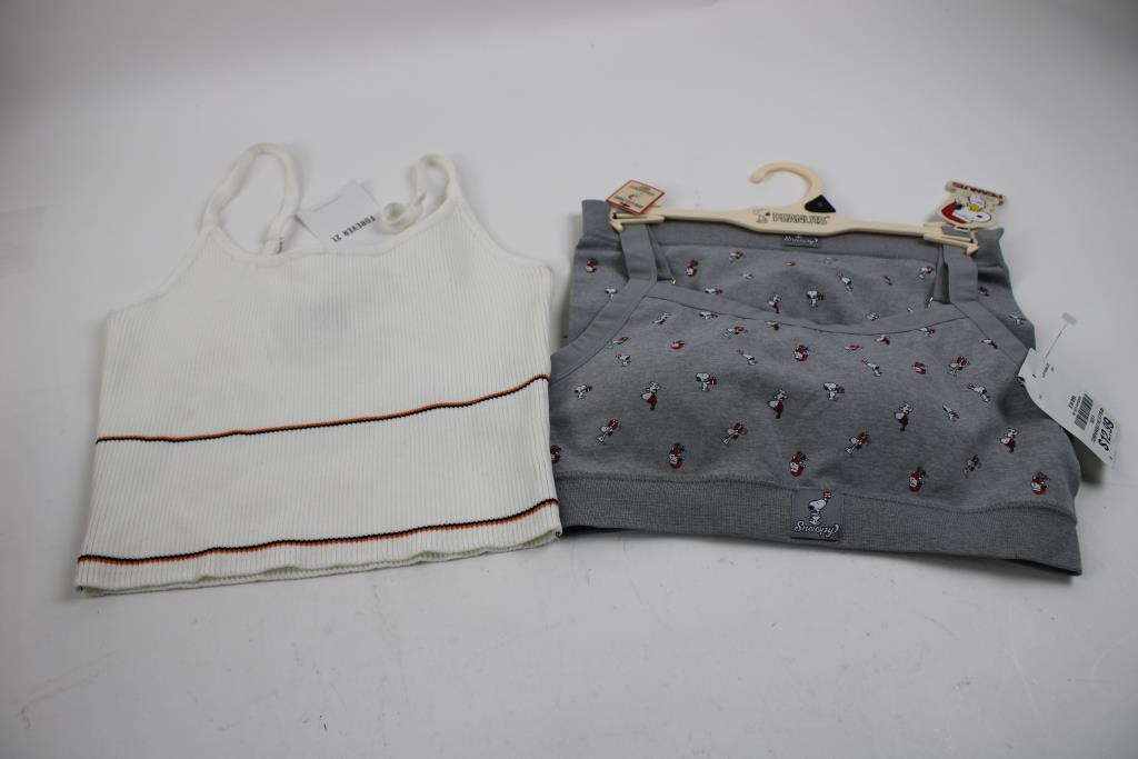 Small Cropped Tank Tops, Underwear Set, Junior's Romper, And More, 6 Pieces