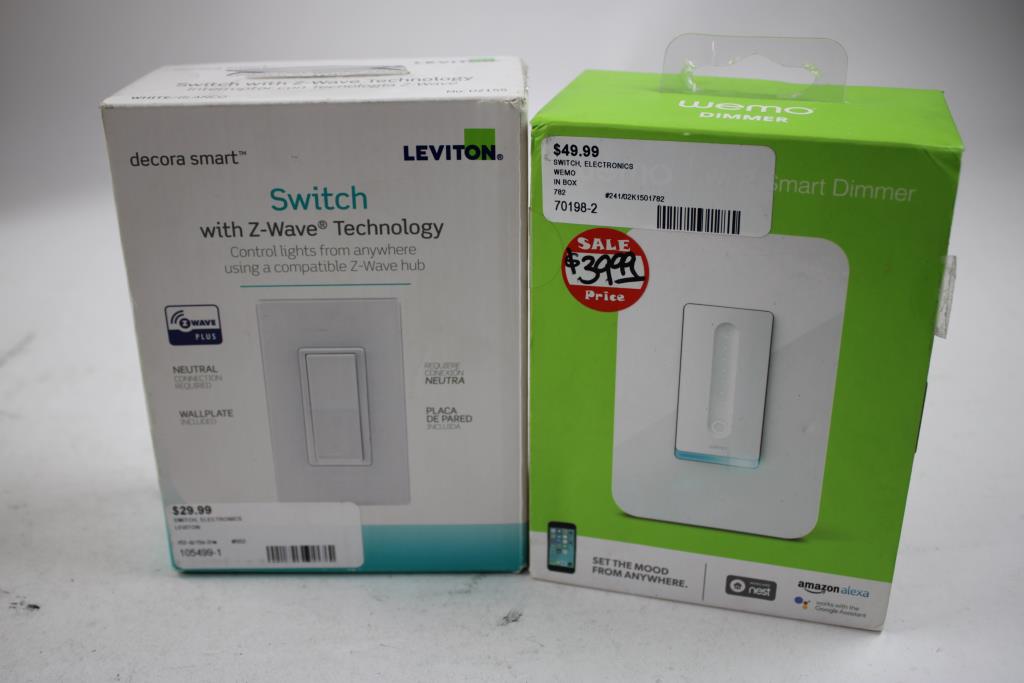 Smart Light Switches, Lutron Fan Control & LED Dimmer, Smart Dimmer, 4 Pieces