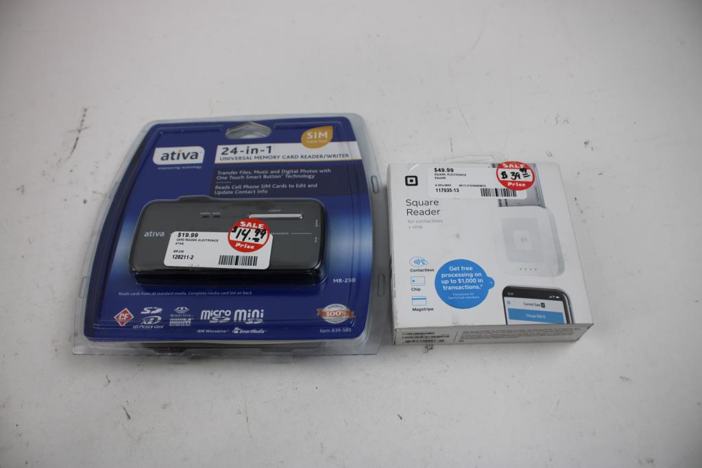 Smartphone SD Card Readers, Square Readers, Memory Cards, Dash Cam Case, 8 Pieces