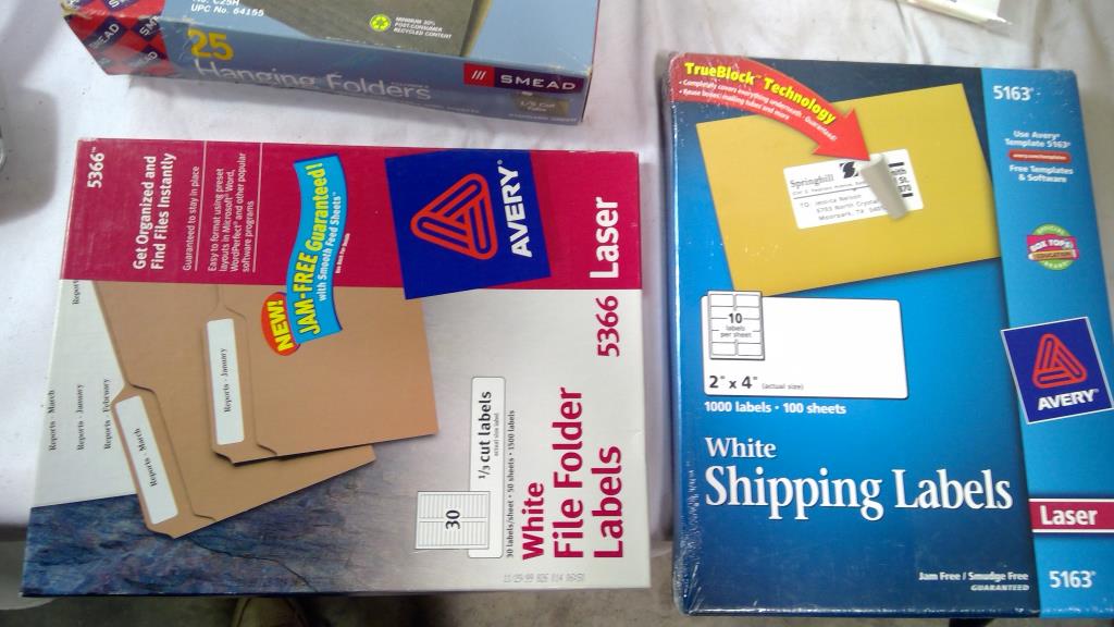 Smead Hanging Folders, Avery Shipping Labels, And More, 10+ Pieces