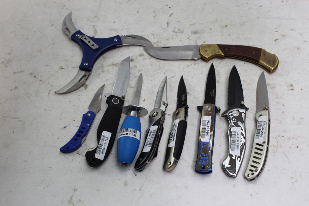 Smith& Wesson, Frost, Sheffield+ More Folding, Fixed Blade Knives, 10