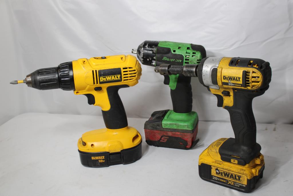 Snap-On, Dewalt Impact Wrench, Drill/Driver, MVP SuperLine Polisher, 4 Pieces