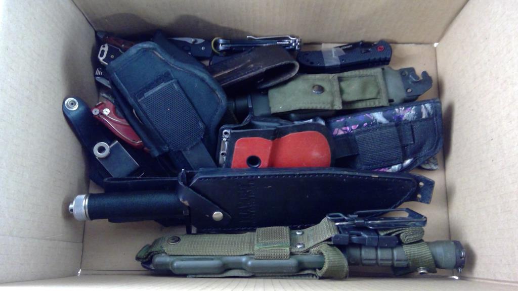SOG, Gerber, Kershaw, And Other Knives, 12+ Pieces Property Room