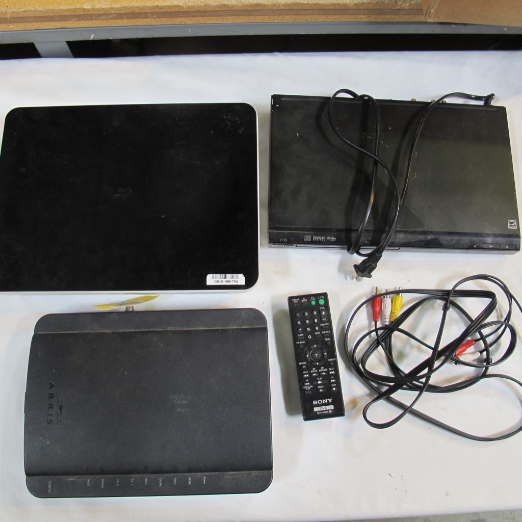 Sony DVD Players And Arris Modem Router, 3 Pieces | Property Room