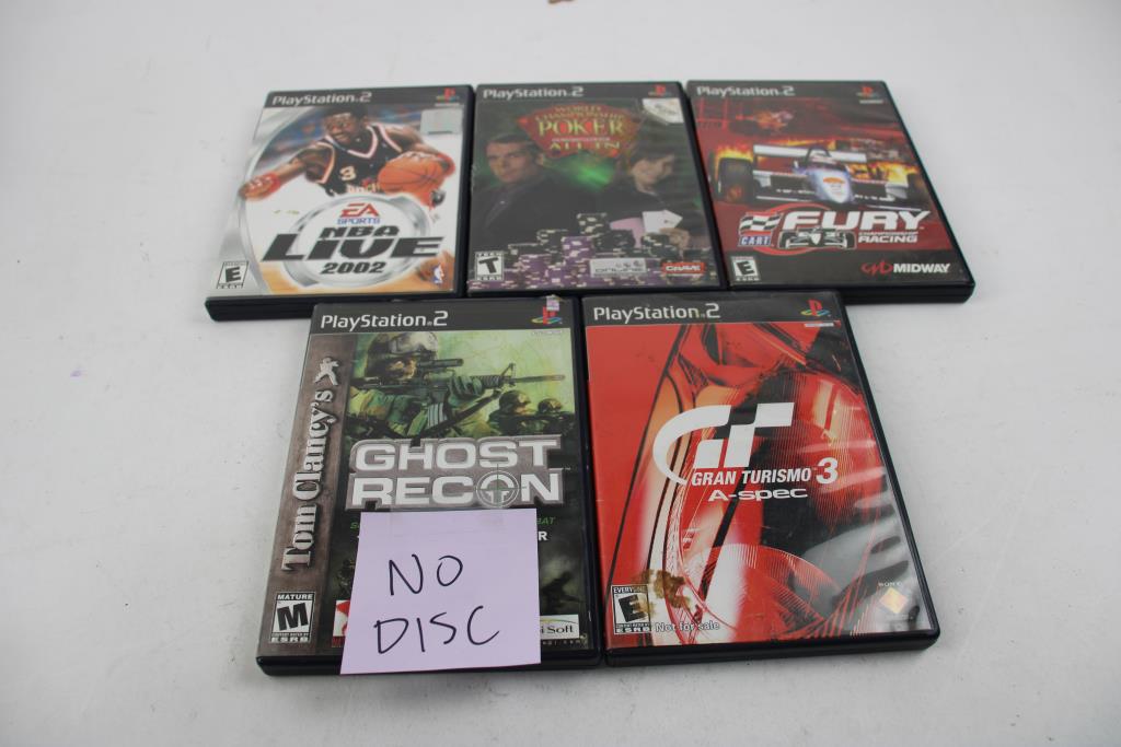 Sony Playstation 2 Games, 6 Pieces With Ghost Recon CASE ONLY