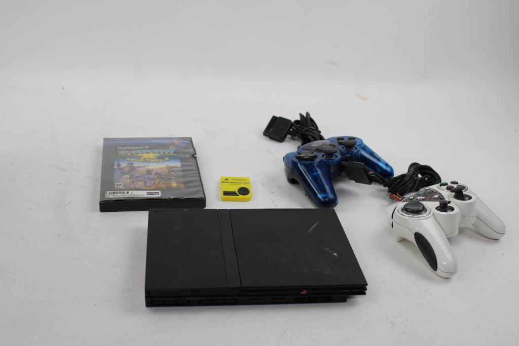 Sony Playstation 2 Slim Console With 2 Controllers