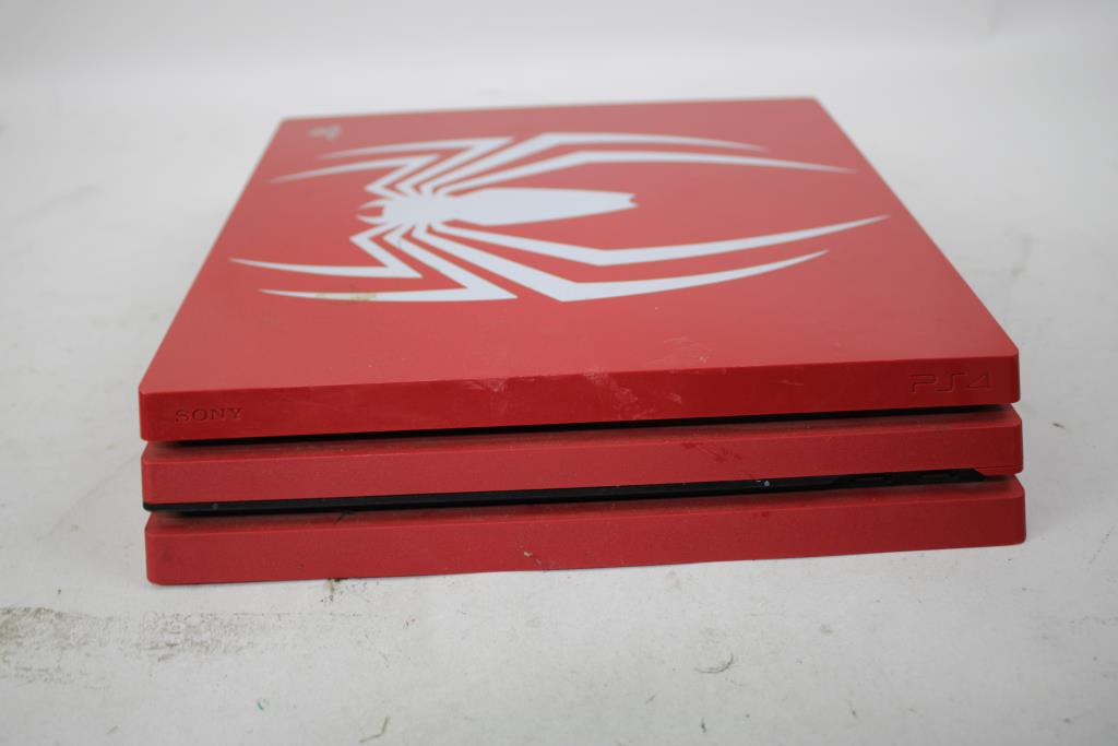 Sony Playstation 4 Pro 1TB Limited Edition Spider-Man Console With White Controller