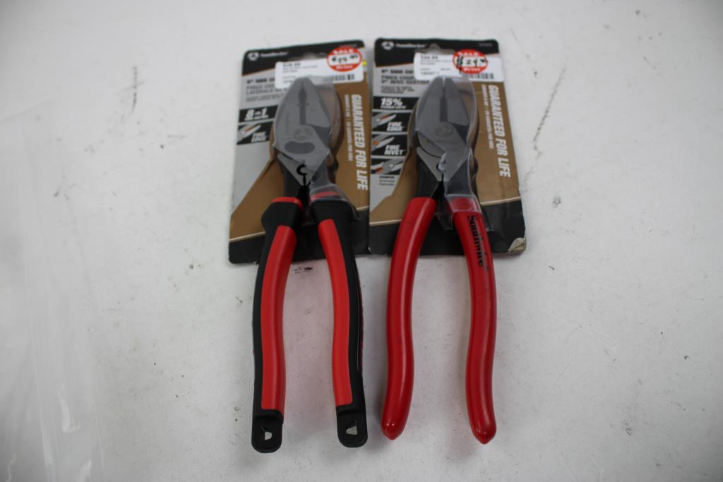 Southwire 9" Cutting Plier With Crimper, And 9" Side Cutting Combo Plier, 2 Pieces