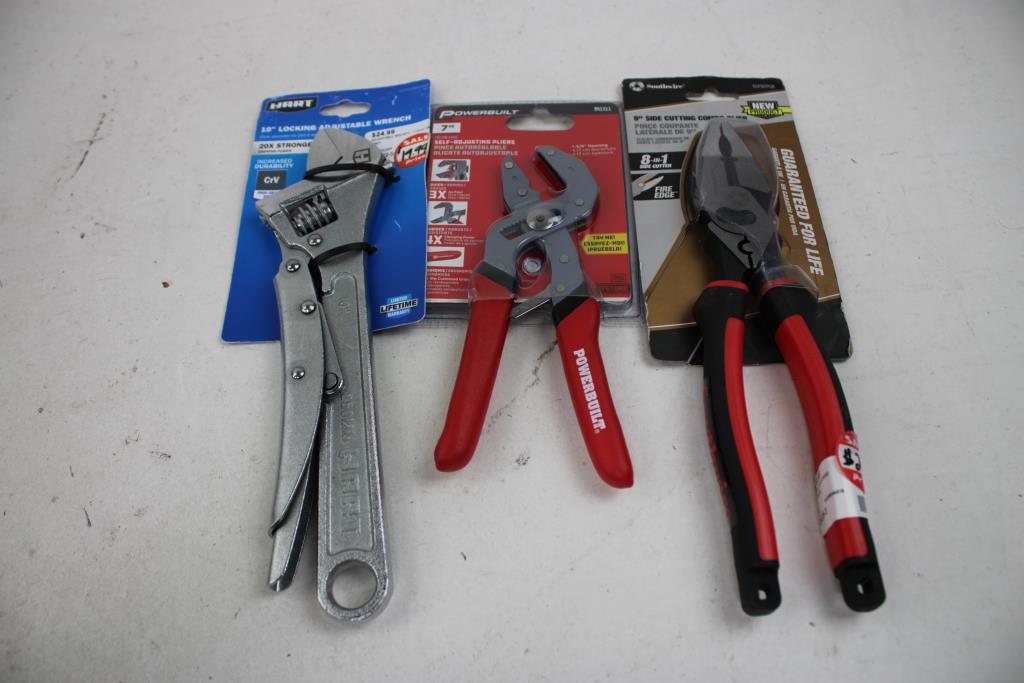 Southwire 9" Side Cutting Plier, Power Torque Ratchet Wrenches, And More, 6 Pieces