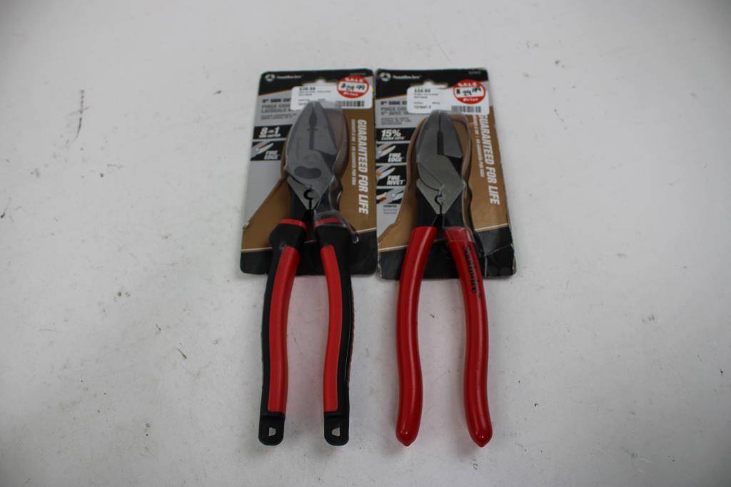 Southwire 9" Side Cutting Pliers, 8-in-1 Side Cutter Pliers, 2 Pieces