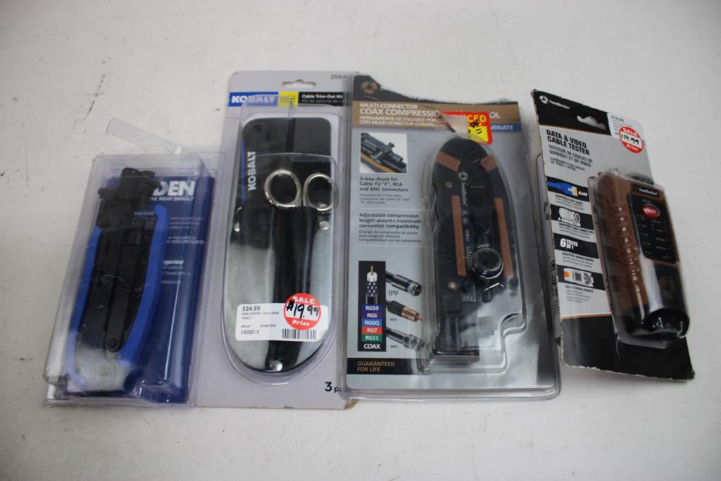 Southwire Cable Testers, Cable Trim-Out Kit, Compression Tools, And More, 10 Pieces