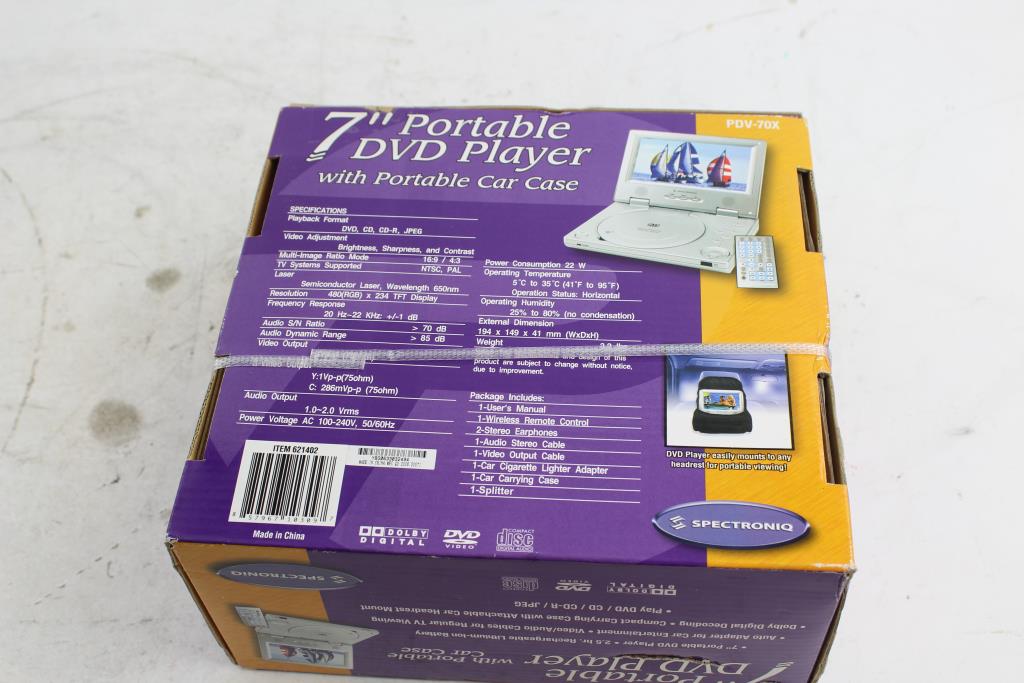 Spectroniq PDV70X Portable DVD Player Property Room