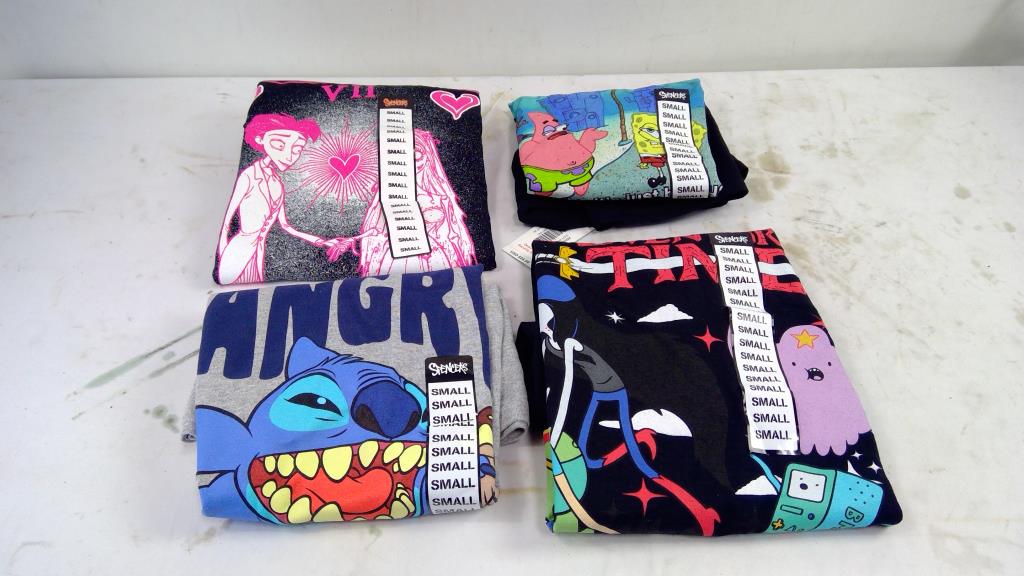 Spencer's Graphic T-Shirts Bulk Lot, Small, 4 Pieces