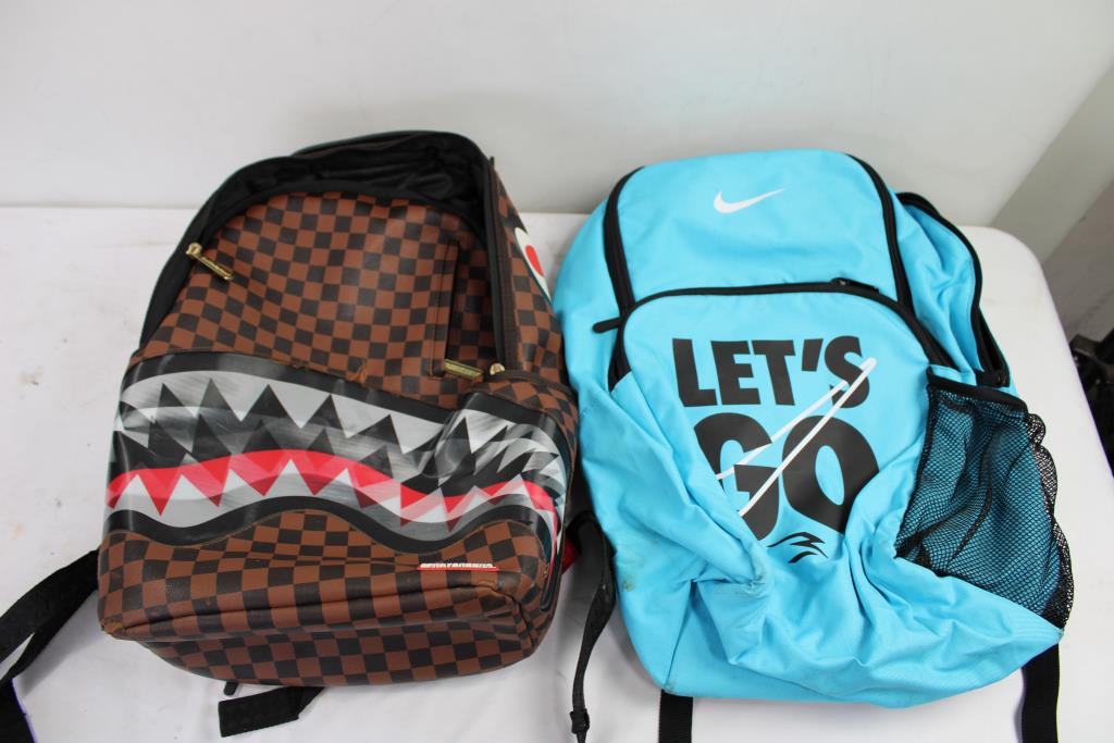 Sprayground, Nike Backpacks, Socks, XL Men's Shirt, And More, 9 Pieces