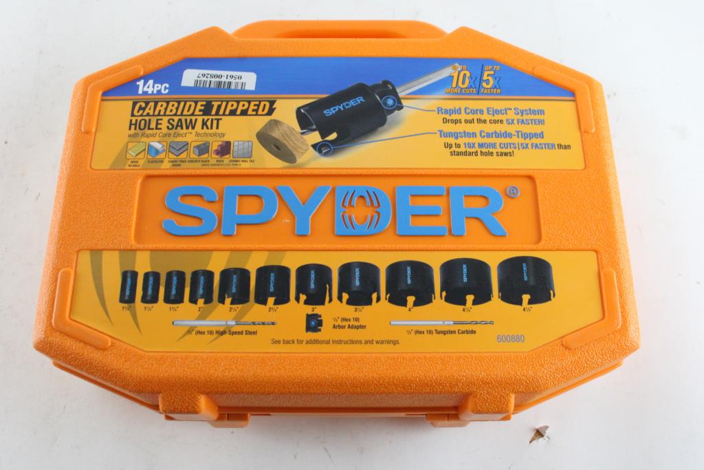 Spyder Carbide Tipped Hole Saw Kit Property Room