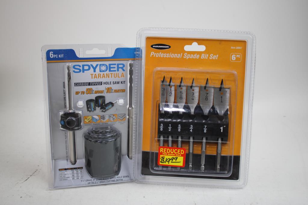 Spyder Hole Saw Kit, Spade Bit Sets, Milwaukee, Diablo Hole Saw Bits, 6 Pieces