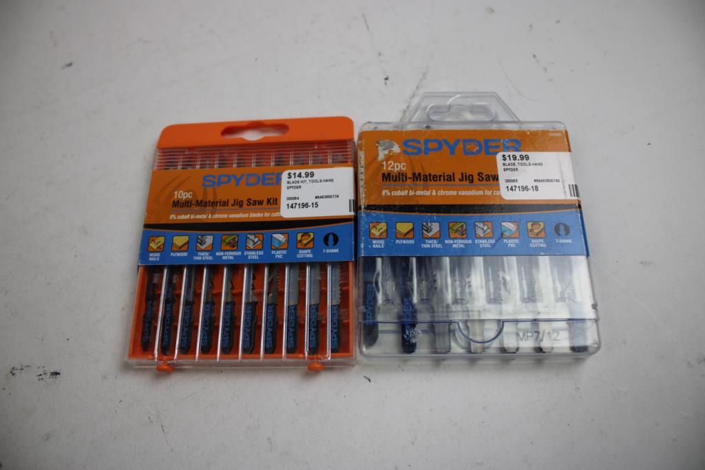 Spyder Jig Saw Blades, Dewalt Oscillating Blade Assortment, And More Blades, 10 Pieces