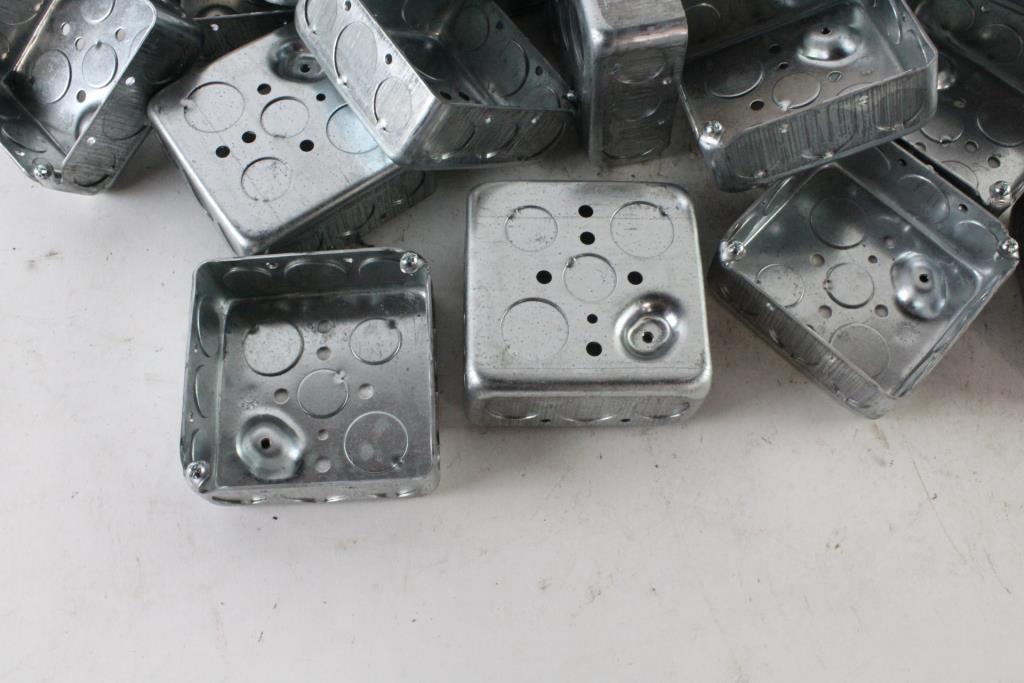 Square Electrical Knock Out Boxes, 10+ Pieces Property Room